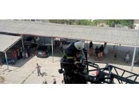 Yangında mahsur kalan çocukları itfaiye kurtardı