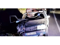 Otomobil yola çıkan eşeğe çarptı, bir kişi öldü