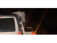 Mardin'de düğün konvoyunda tehlikeli yolculuk