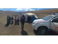 Yaylada rahatsızlanan yaşlı kadın kurtarıldı