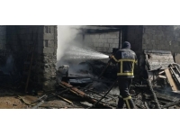 Bolu'da ahırda çıkan yangın söndürüldü