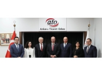 Ankara Büyükelçisi Korukoğlu, ATO Başkanı Baran’ı ziyaret etti