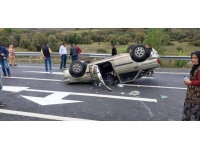 Çankırı'da otomobil takla attı: 2 yaralı