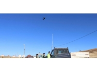 Bayburt'ta helikopterli trafik denetimi