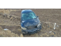 Çorum'da takla atan otomobildeki 3'ü çocuk 5 kişi yaralandı