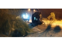 Ercan yolunda kaza: 2 ağır yaralı