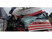 Samsun’da tırlar birbirine girdi: 1 yaralı