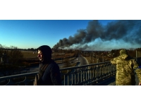 Kiev'de düşürülen insansız hava araçları sivil altyapıya hasar verdi