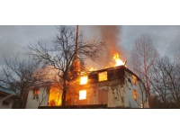 Bolu'da ahşap camide çıkan yangın söndürüldü