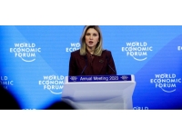 Ukrayna Devlet Başkanı Zelenskiy'nin eşi, Dünya Ekonomik Forumu'nda konuştu