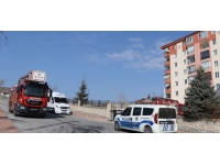 Kayseri'de yangın çıkan evde hasar oluştu