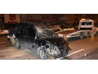 Kayseri'de devrilen ticari araçta hasar oluştu