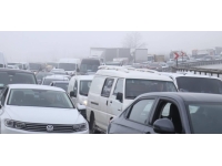Bursa-İstanbul kara yolunda kar trafiği