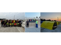 KKTC Fenerbahçeli İş İnsanları Derneği Hatay Dörtyol’da Sarı Lacivert Çadır Kent’in kurulmasına destek verdi