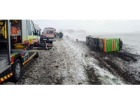 Ukrayna’da yolcu otobüsü şarampole yuvarlandı: 18 yaralı