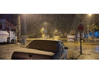 Karabük'te kar yağışı etkili oldu