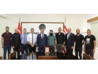 Yenişehir Spor Kulübü yöneticileri, Maliye Bakanı Şan’a nezaket ziyareti gerçekleştirdi