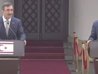 Cumhurbaşkanı Tatar ile TC Cumhurbaşkanı Yardımcısı Yılmaz ortak açıklama yaptı