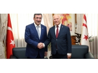 TC Cumhurbaşkanı Yardımcısı Yılmaz, Meclis Başkanı Töre tarafından kabul edildi