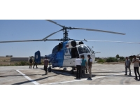 Yangın sezonu boyunca KKTC’de konuşlanacak yangın helikopteri ülkeye geldi