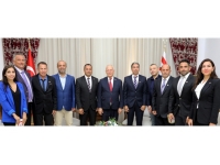 Cumhuriyet Meclisi Başkanı  Töre,  Spor Yazarları Derneği heyetini kabul etti