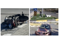 Girne-Alsancak yolunda kaza: Motosiklet sürücüsü ağır yaralandı