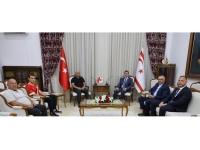Başbakan Ünal Üstel, Balkan Pist Şampiyonası’nda madalya kazanan Emre Kaplan’ı kabul etti