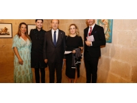 Cumhurbaşkanı Ersin Tatar ve eşi Sibel Tatar, kitap tanıtımı ve sergi açılışına katıldı