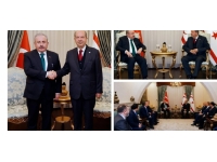 Cumhurbaşkanı  Tatar, TBMM eski Başkanı Mustafa Şentop ve beraberindeki heyeti kabul ederek görüştü