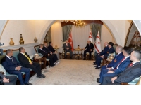 Cumhurbaşkanı Ersin Tatar, Global Taekwondo Federasyonu teknik direktörlerini kabul ederek görüştü