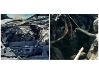 Girne-Lefkoşa anayolunda araç alev aldı