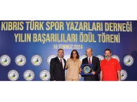 Cumhurbaşkanı Tatar, KTSYD Yılın Başarılıları Ödül Töreni’nde konuştu: “Spor yazarları, sporun gelişmesine katkı yapıyor”