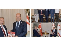 Cumhurbaşkanı Tatar, Kayseri Büyükşehir Belediyesi Talas Belediye Başkanı ve beraberindeki heyeti kabul etti