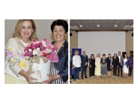 Sibel Tatar, Neşe Oskar’ın düzenlediği el işi göz nuru sergisine katıldı