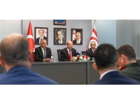 Cumhurbaşkanı Tatar, Kırgısiztan dönüşü Ercan’da basın toplantısı düzenledi