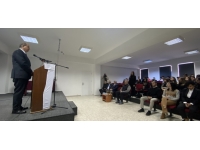 Cumhurbaşkanı Tatar, AÖA’da “Kıbrıs Tarihi ve Kıbrıs’ın Son Durumu” konulu konferans verdi