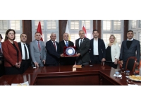 Türk Dünyası Mühendisler ve Mimarlar Birliği heyeti, Kıbrıs Türk Belediyeler Birliği’ni ziyaret etti