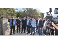 Başbakan Üstel ve bakanlar, yapımına başlanan Girne – Çatalköy yolundaki çalışmaları yerinde inceledi… Üstel: “Izdırap haline gelen bu yola nihayet noktayı koyuyoruz”