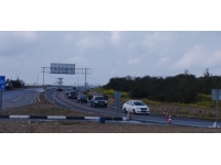 Ercan Havalimanı yolunda asfaltlama çalışmaları devam ediyor