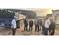 Aydınköy Sulama Birliği’ne su dağıtımını güçlendirecek borular teslim edildi