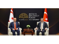 TC Cumhurbaşkanı Yardımcısı Yılmaz, Cumhurbaşkanı Tatar ile bir araya geldi