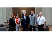 Cumhurbaşkanı Tatar, Avrupa Kadınlar Bilardo Şampiyonu Ghaffari’yi kabul etti
