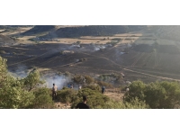 Avtepe-Kuruova arasındaki yangında  400 dönüm arazi zarar gördü