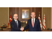 Cumhurbaşkanı Tatar, Mehmet Şimşek’i kabul etti