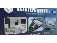 Esentepe İlkokulu’nun yeni okul binasının temeli düzenlenen törenle atıldı