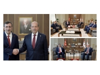 Cumhurbaşkanı Ersin Tatar, Türkiye Cumhuriyeti Cumhurbaşkanı Yardımcısı Cevdet Yılmaz’ı kabul etti