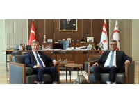 Cumhurbaşkanı Tufan Erhürman, Başbakan Ünal Üstel’i kabul etti