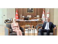 Cumhurbaşkanı Erhürman Türkiye Aile ve Sosyal Hizmetler Bakanı Göktaş’ı kabul etti