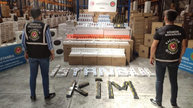 İstanbul'da 45 milyon liralık kaçak eşya ele geçirildi