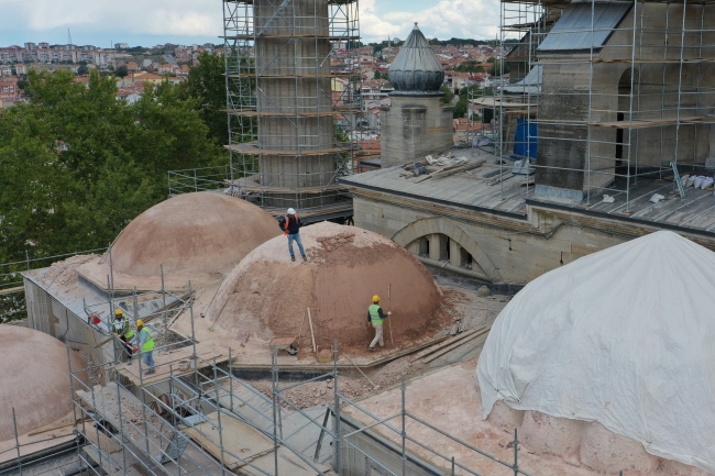 Selimiye Camii'ndeki restorasyon devam ediyor